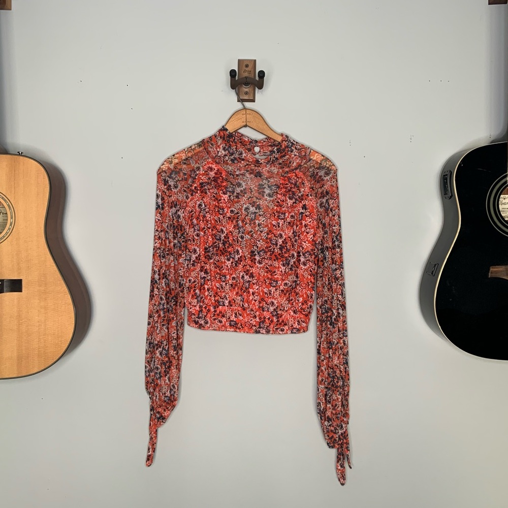 UNIQUE PINK FREE PEOPLE TOP